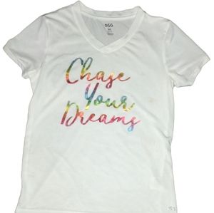 Girls DSG White Shirt Sleeve T-Shirt Size M